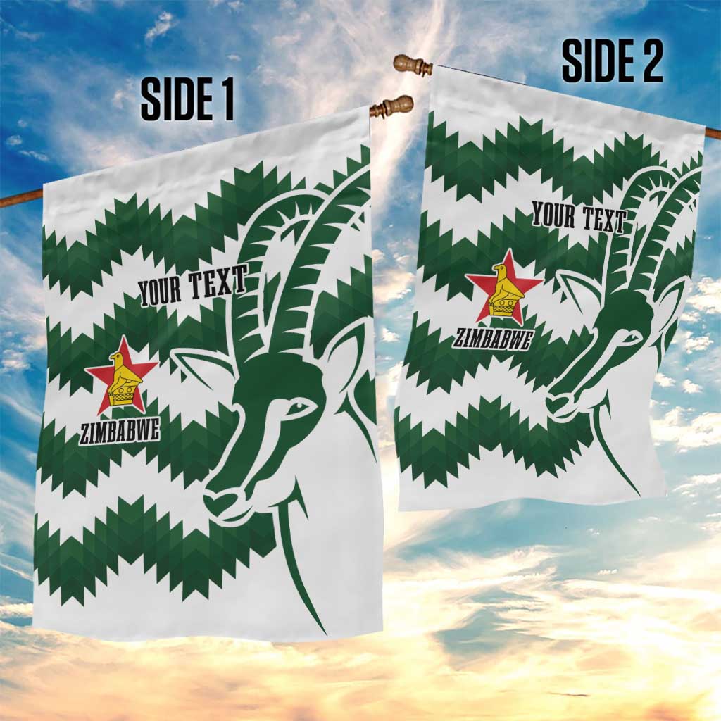 Zimbabwe Rugby The Sables Personalized Garden Flag Retro Jersey Inspired - Wonder Print Shop