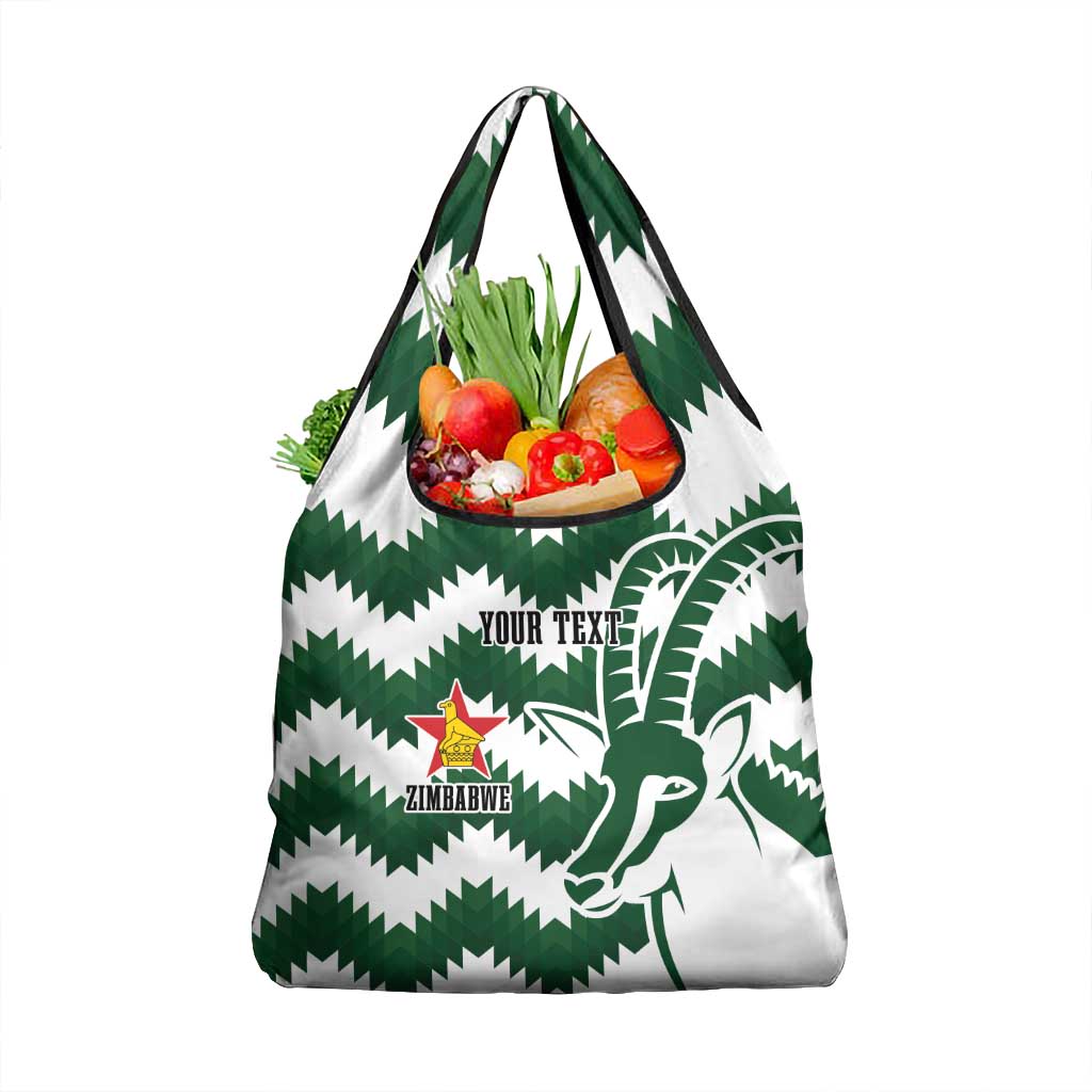 Zimbabwe Rugby The Sables Personalized Grocery Bag Retro Jersey Inspired - Wonder Print Shop