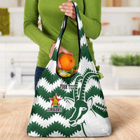 Zimbabwe Rugby The Sables Personalized Grocery Bag Retro Jersey Inspired - Wonder Print Shop