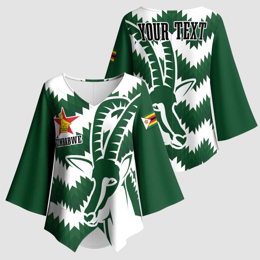 Zimbabwe Rugby The Sables Personalized Kimono Sleeve Blouse Retro Jersey Inspired - Wonder Print Shop
