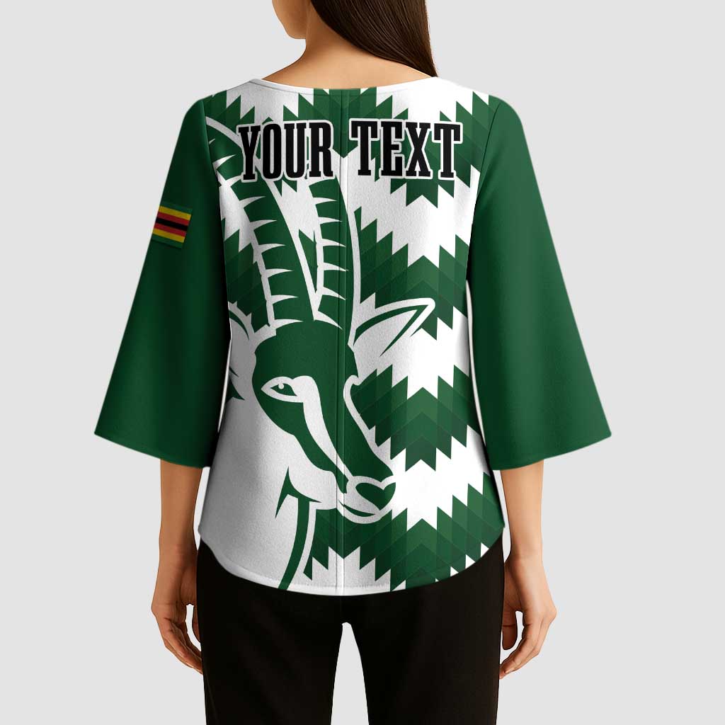 Zimbabwe Rugby The Sables Personalized Kimono Sleeve Blouse Retro Jersey Inspired - Wonder Print Shop
