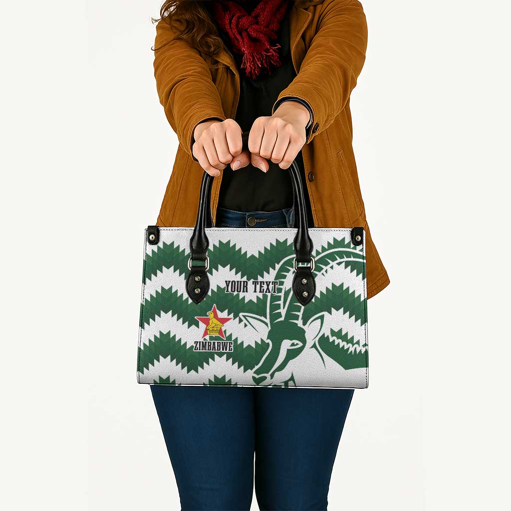 Zimbabwe Rugby The Sables Personalized Leather Bag Retro Jersey Inspired - Wonder Print Shop