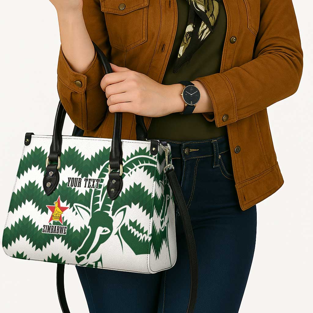 Zimbabwe Rugby The Sables Personalized Leather Bag Retro Jersey Inspired - Wonder Print Shop