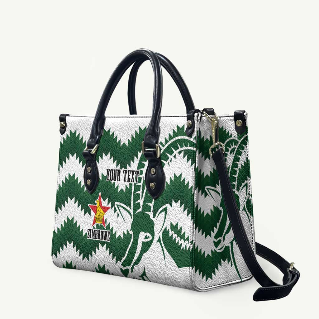Zimbabwe Rugby The Sables Personalized Leather Bag Retro Jersey Inspired - Wonder Print Shop