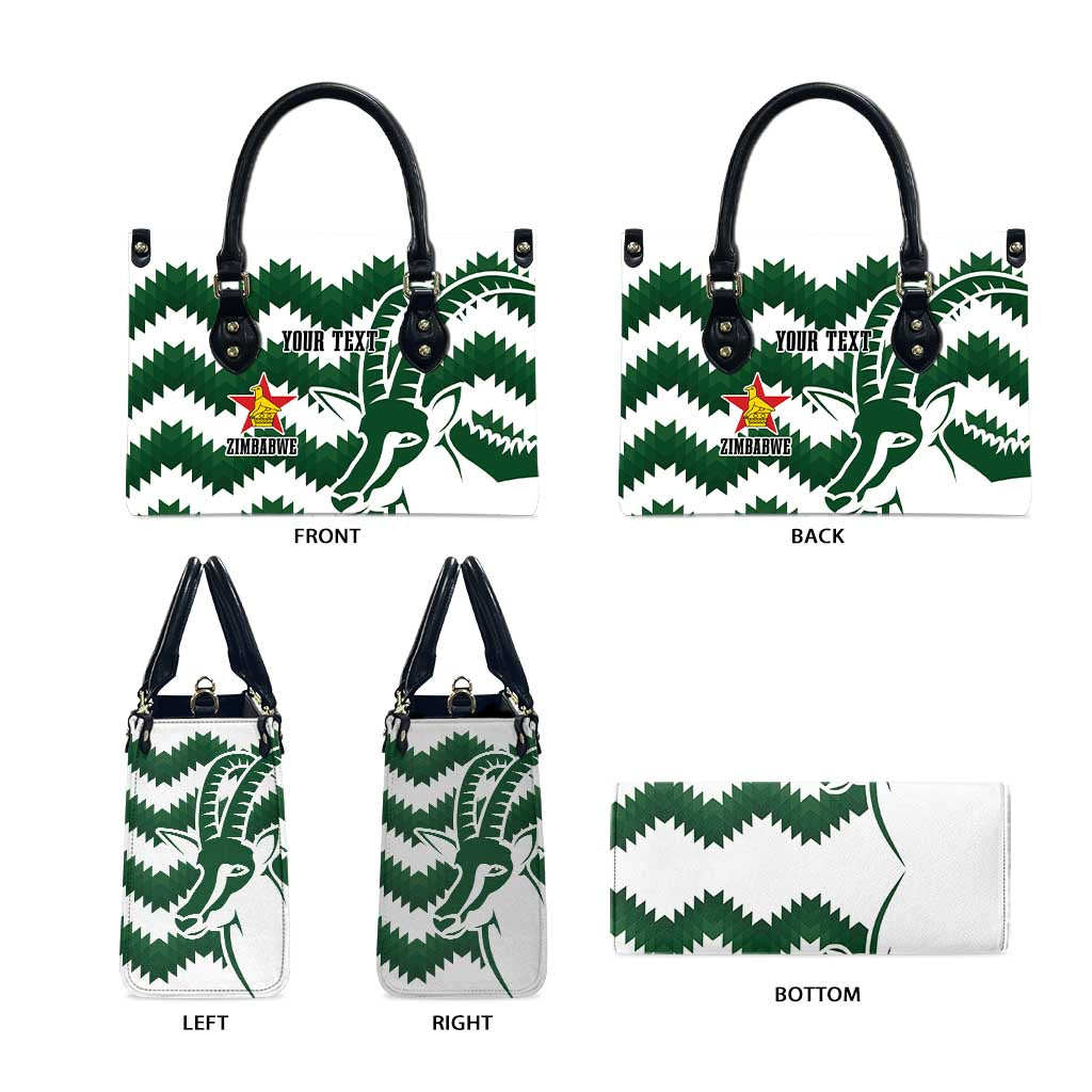 Zimbabwe Rugby The Sables Personalized Leather Bag Retro Jersey Inspired - Wonder Print Shop