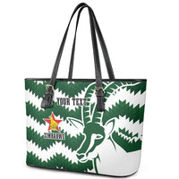 Zimbabwe Rugby The Sables Personalized Leather Tote Bag Retro Jersey Inspired - Wonder Print Shop