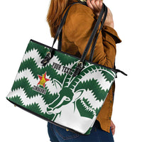 Zimbabwe Rugby The Sables Personalized Leather Tote Bag Retro Jersey Inspired - Wonder Print Shop