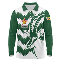Zimbabwe Rugby The Sables Personalized Long Sleeve Polo Shirt Retro Jersey Inspired - Wonder Print Shop