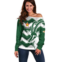 Zimbabwe Rugby The Sables Personalized Off Shoulder Sweater Retro Jersey Inspired - Wonder Print Shop