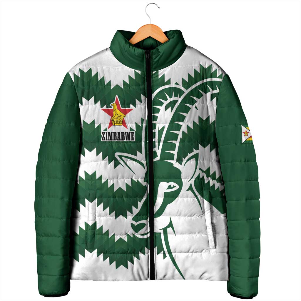 Zimbabwe Rugby The Sables Personalized Padded Jacket Retro Jersey Inspired - Wonder Print Shop