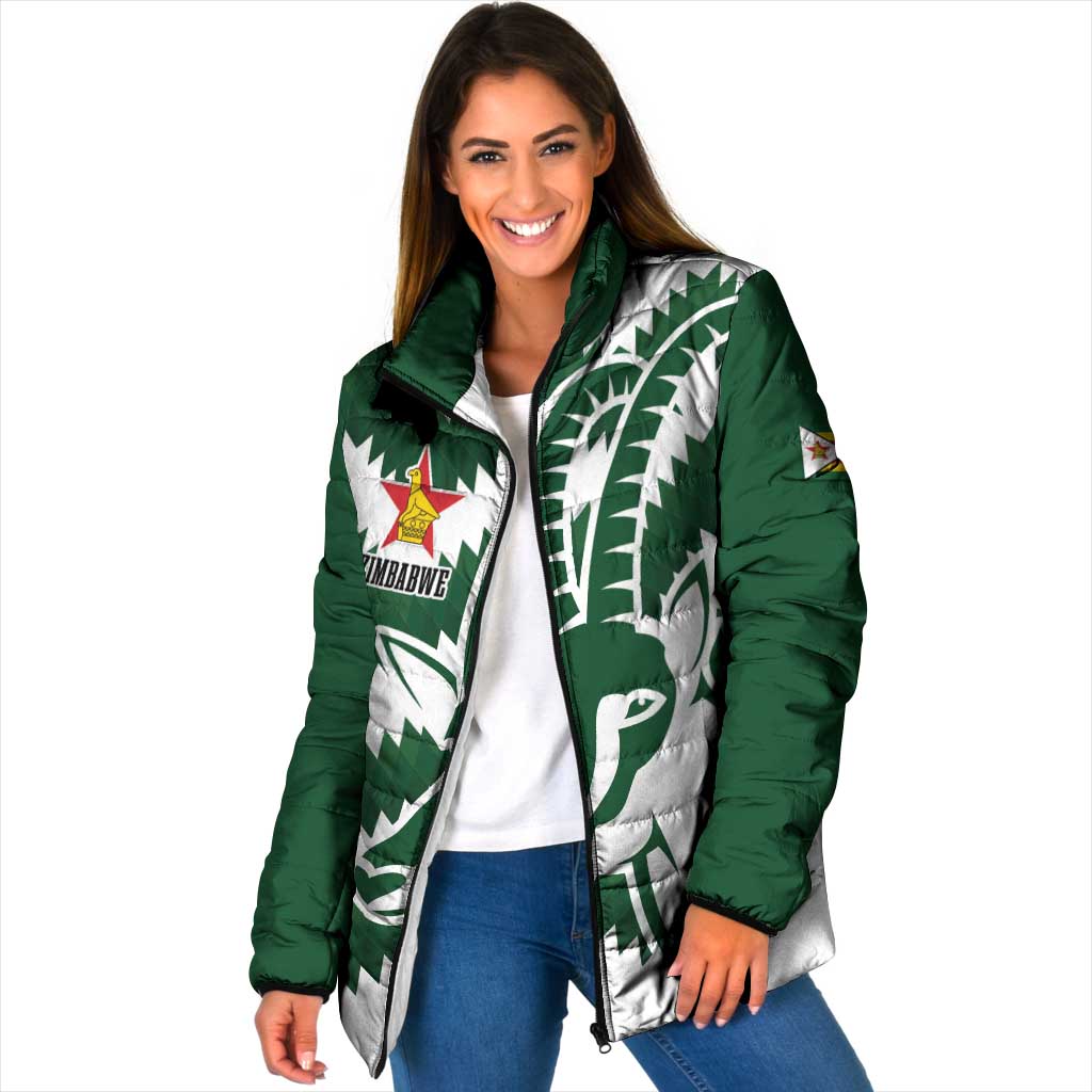 Zimbabwe Rugby The Sables Personalized Padded Jacket Retro Jersey Inspired - Wonder Print Shop