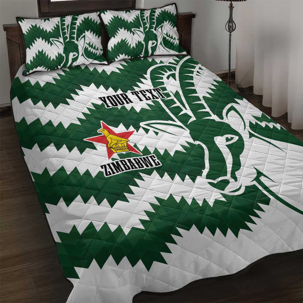 Zimbabwe Rugby The Sables Personalized Quilt Bed Set Retro Jersey Inspired - Wonder Print Shop
