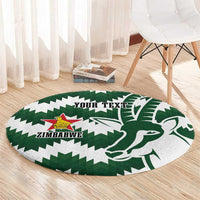 Zimbabwe Rugby The Sables Personalized Round Carpet Retro Jersey Inspired - Wonder Print Shop