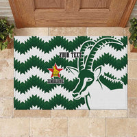 Zimbabwe Rugby The Sables Personalized Rubber Doormat Retro Jersey Inspired - Wonder Print Shop