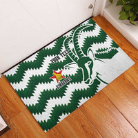 Zimbabwe Rugby The Sables Personalized Rubber Doormat Retro Jersey Inspired - Wonder Print Shop