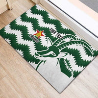 Zimbabwe Rugby The Sables Personalized Rubber Doormat Retro Jersey Inspired - Wonder Print Shop