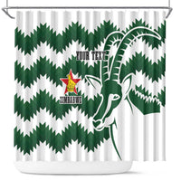Zimbabwe Rugby The Sables Personalized Shower Curtain Retro Jersey Inspired - Wonder Print Shop