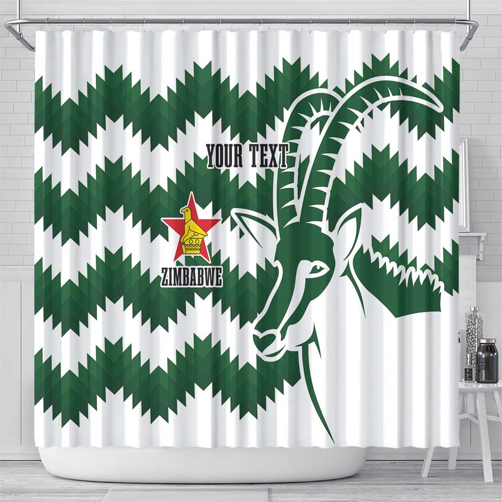 Zimbabwe Rugby The Sables Personalized Shower Curtain Retro Jersey Inspired - Wonder Print Shop