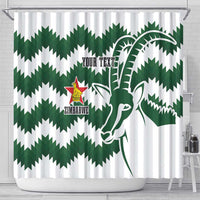 Zimbabwe Rugby The Sables Personalized Shower Curtain Retro Jersey Inspired - Wonder Print Shop