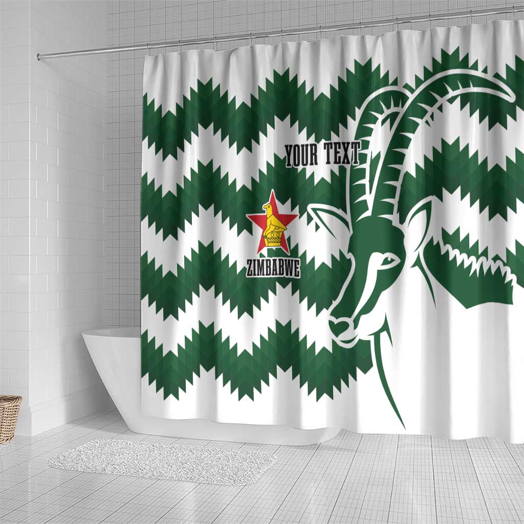 Zimbabwe Rugby The Sables Personalized Shower Curtain Retro Jersey Inspired - Wonder Print Shop