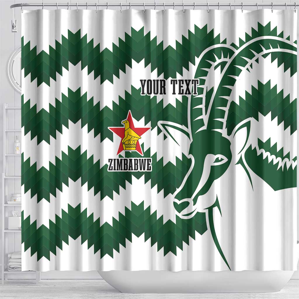 Zimbabwe Rugby The Sables Personalized Shower Curtain Retro Jersey Inspired - Wonder Print Shop