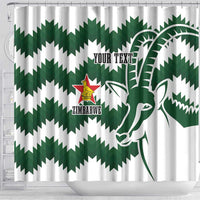 Zimbabwe Rugby The Sables Personalized Shower Curtain Retro Jersey Inspired - Wonder Print Shop