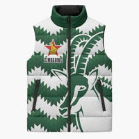 Zimbabwe Rugby The Sables Personalized Sleeveless Puffer Jacket Retro Jersey Inspired - Wonder Print Shop