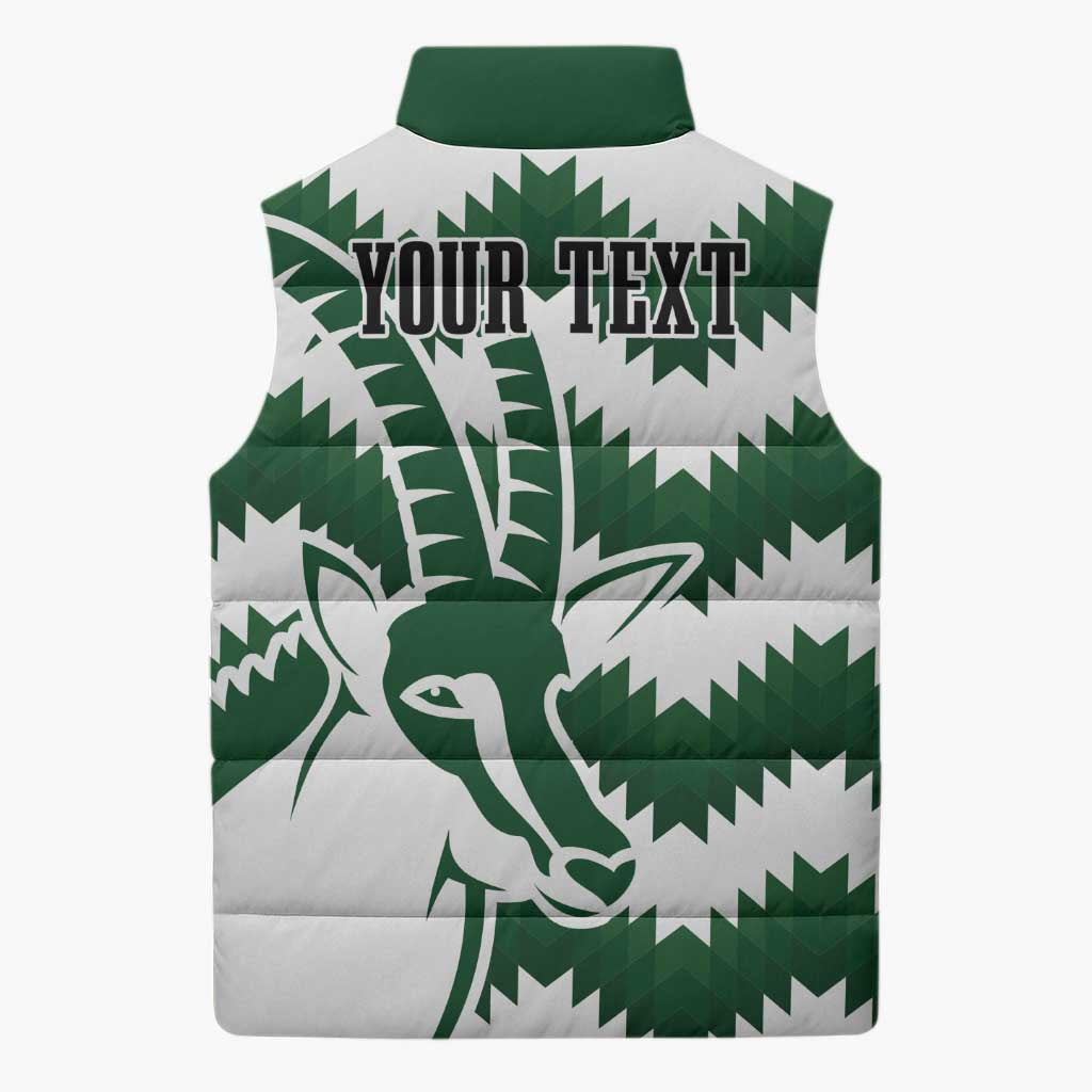 Zimbabwe Rugby The Sables Personalized Sleeveless Puffer Jacket Retro Jersey Inspired - Wonder Print Shop