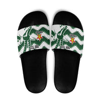 Zimbabwe Rugby The Sables Personalized Slide Sandals Retro Jersey Inspired - Wonder Print Shop