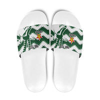 Zimbabwe Rugby The Sables Personalized Slide Sandals Retro Jersey Inspired - Wonder Print Shop