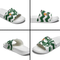 Zimbabwe Rugby The Sables Personalized Slide Sandals Retro Jersey Inspired - Wonder Print Shop