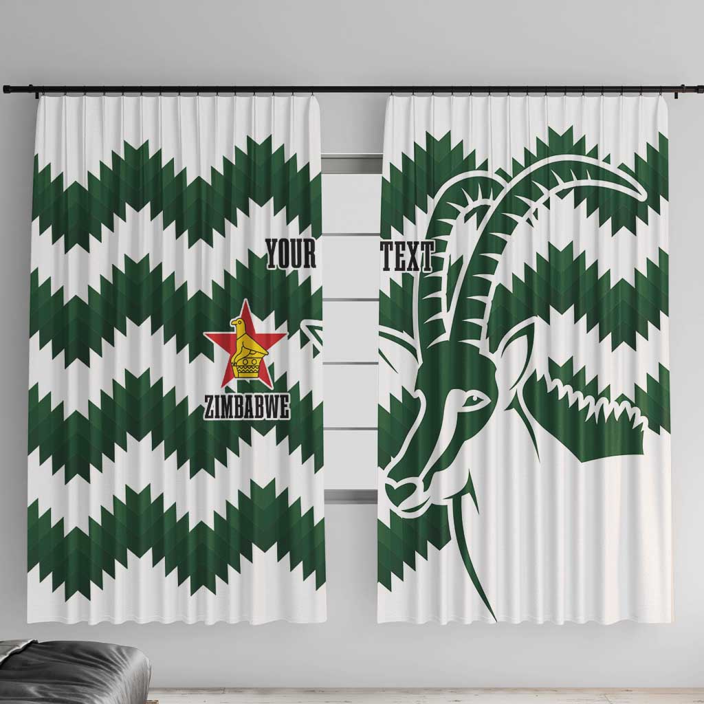 Zimbabwe Rugby The Sables Personalized Window Curtain Retro Jersey Inspired - Wonder Print Shop