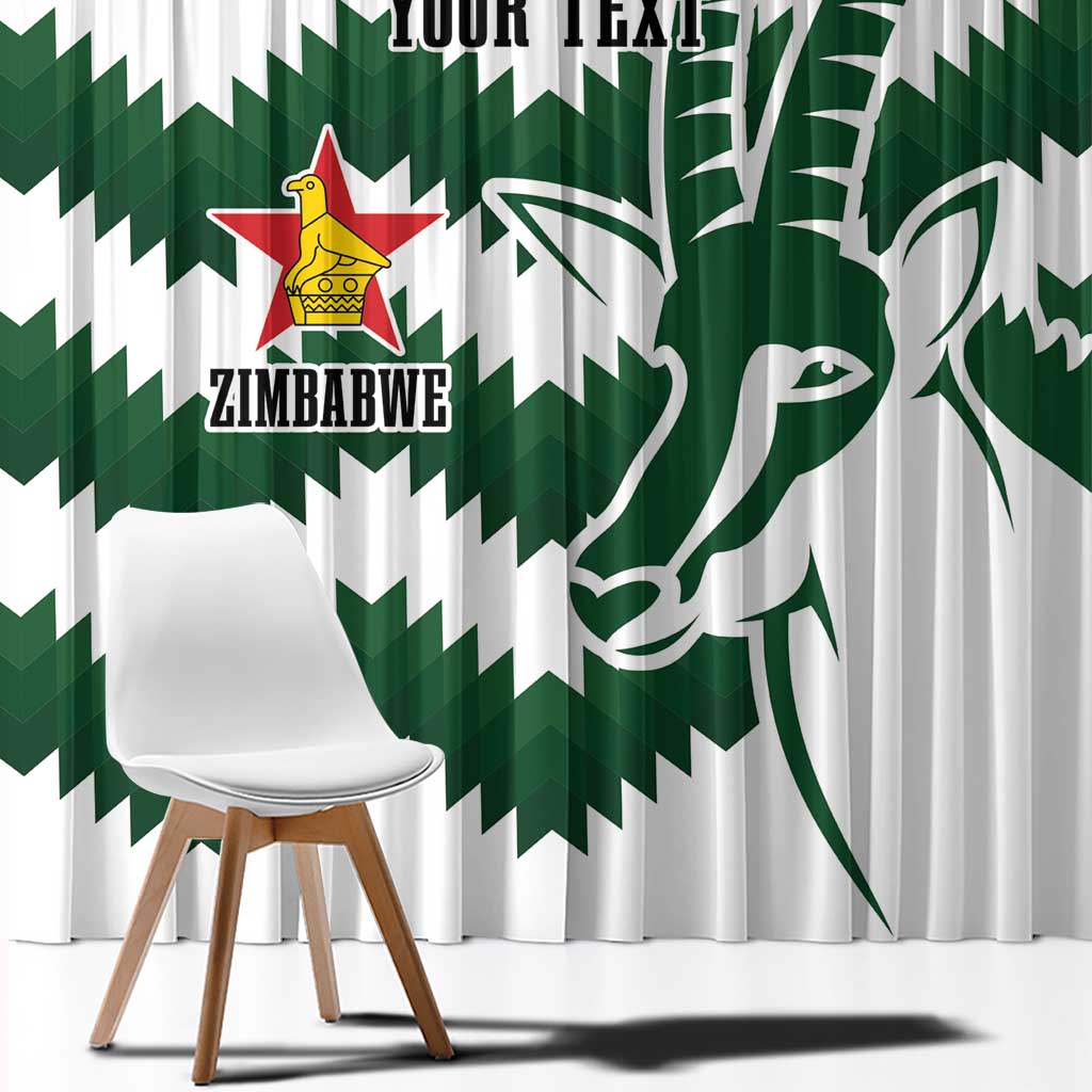Zimbabwe Rugby The Sables Personalized Window Curtain Retro Jersey Inspired - Wonder Print Shop