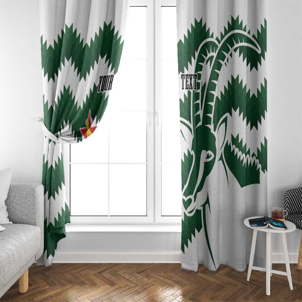 Zimbabwe Rugby The Sables Personalized Window Curtain Retro Jersey Inspired - Wonder Print Shop