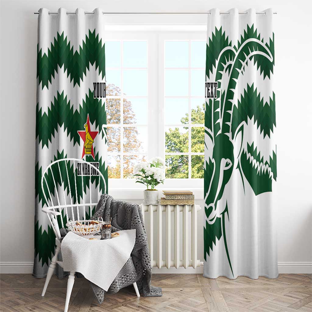Zimbabwe Rugby The Sables Personalized Window Curtain Retro Jersey Inspired - Wonder Print Shop