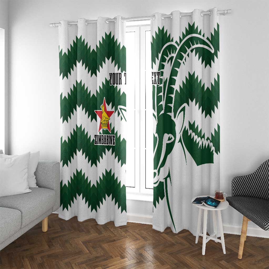 Zimbabwe Rugby The Sables Personalized Window Curtain Retro Jersey Inspired - Wonder Print Shop