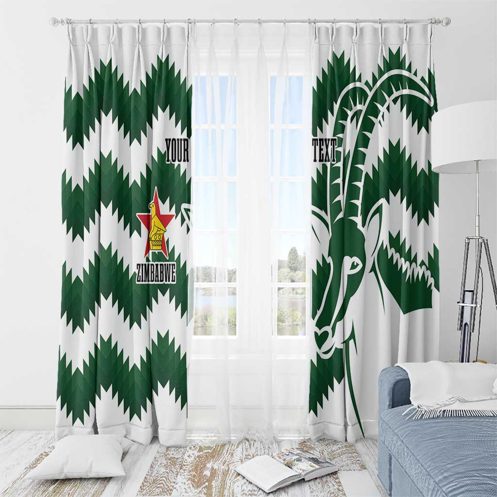Zimbabwe Rugby The Sables Personalized Window Curtain Retro Jersey Inspired - Wonder Print Shop
