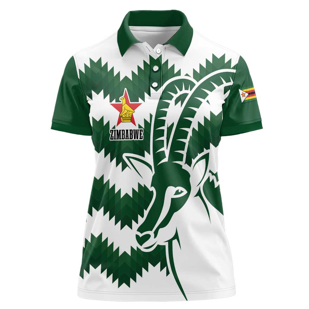 Zimbabwe Rugby The Sables Personalized Women Polo Shirt Retro Jersey Inspired - Wonder Print Shop