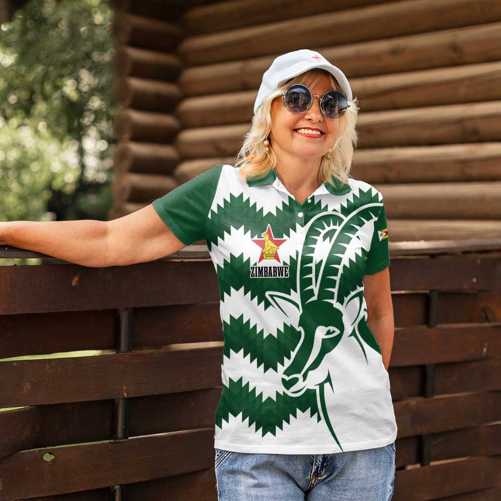 Zimbabwe Rugby The Sables Personalized Women Polo Shirt Retro Jersey Inspired - Wonder Print Shop