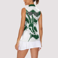 Zimbabwe Rugby The Sables Personalized Women Sleeveless Polo Shirt Retro Jersey Inspired - Wonder Print Shop