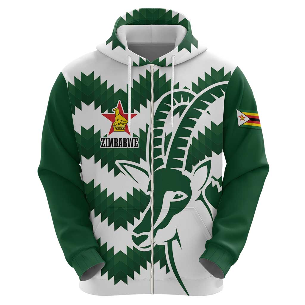 Zimbabwe Rugby The Sables Personalized Zip Hoodie Retro Jersey Inspired - Wonder Print Shop