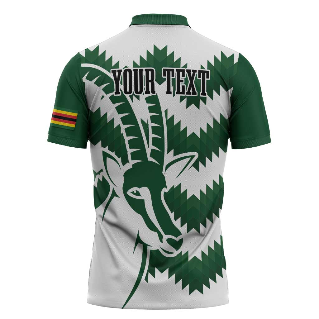 Zimbabwe Rugby The Sables Personalized Zipper Polo Shirt Retro Jersey Inspired - Wonder Print Shop