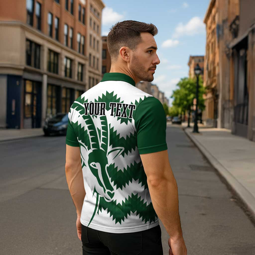 Zimbabwe Rugby The Sables Personalized Zipper Polo Shirt Retro Jersey Inspired - Wonder Print Shop