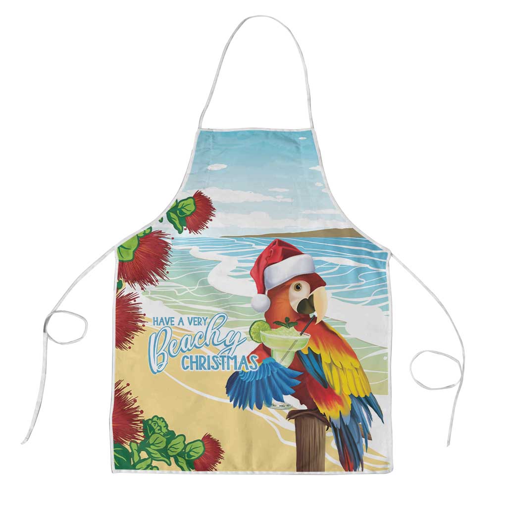 Have A Very Beach Christmas Apron Parrot By Lehua Flower - Wonder Print Shop
