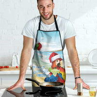 Have A Very Beach Christmas Apron Parrot By Lehua Flower - Wonder Print Shop
