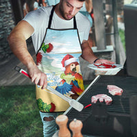 Have A Very Beach Christmas Apron Parrot By Lehua Flower - Wonder Print Shop