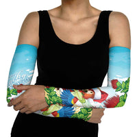 Have A Very Beach Christmas Arm Sleeves Parrot By Lehua Flower - Wonder Print Shop