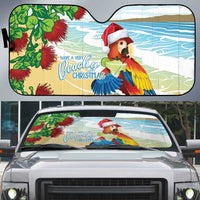 Have A Very Beach Christmas Auto Sun Shade Parrot By Lehua Flower - Wonder Print Shop