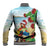 Have A Very Beach Christmas Baseball Jacket Parrot By Lehua Flower - Wonder Print Shop