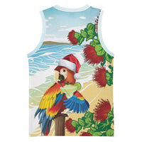 Have A Very Beach Christmas Basketball Jersey Parrot By Lehua Flower - Wonder Print Shop
